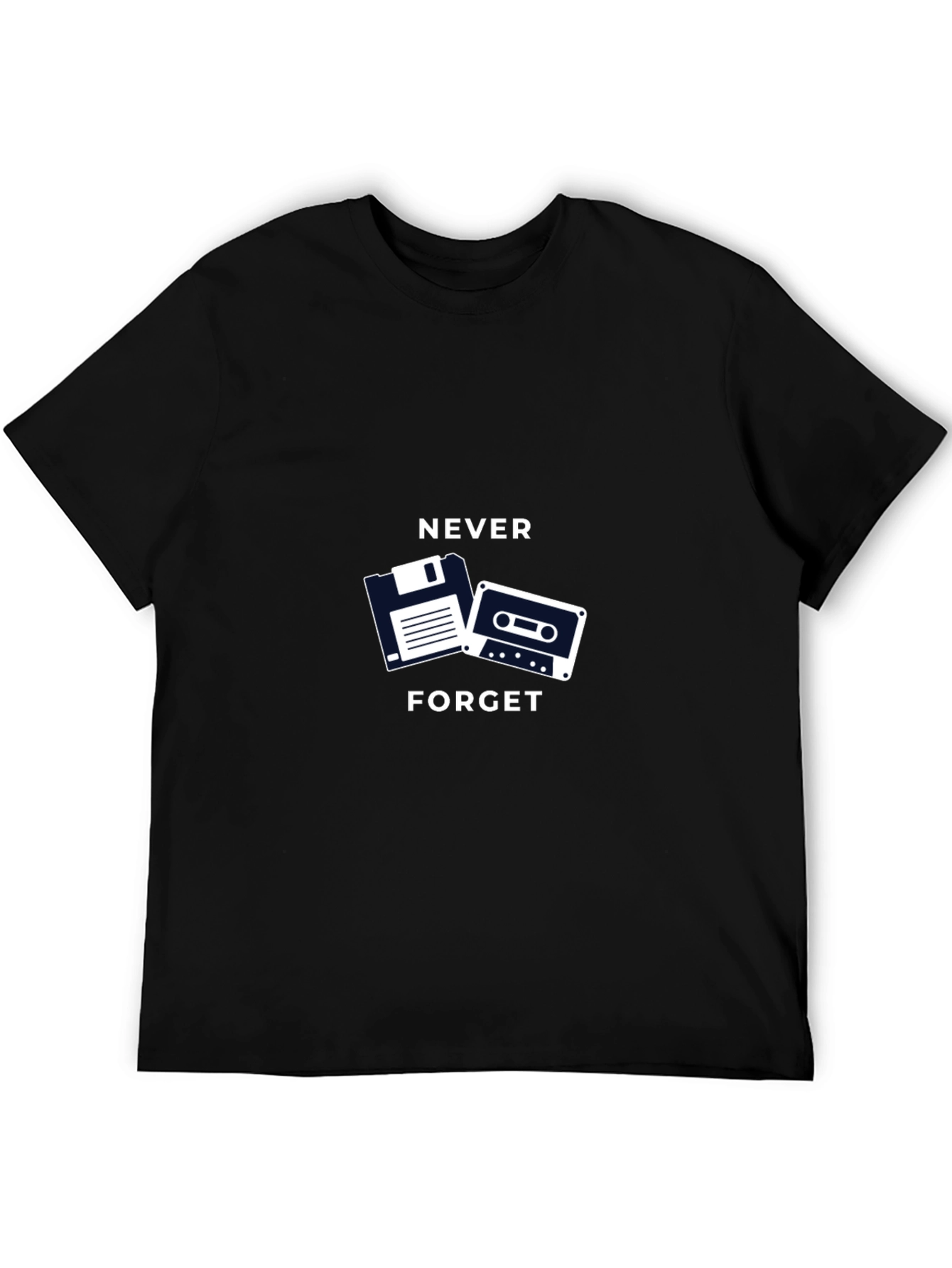 Black Never Forget Retro Tech T-Shirt view 5