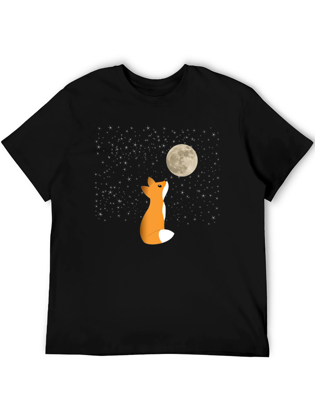 Black Fox Moon Graphic Tee - Soft Cotton Blend view 5