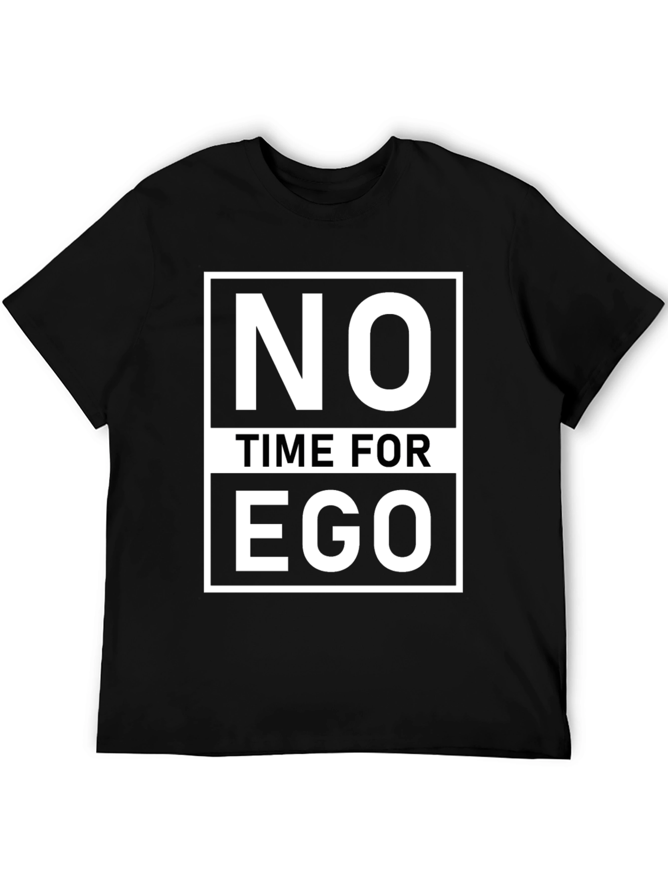 Black No Time For Ego Graphic T-Shirt view 5