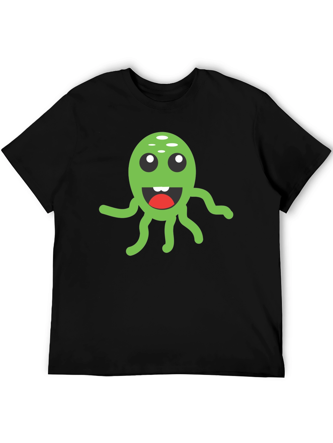 Black Green Alien Graphic Tee - Fun & Unique Design view 5