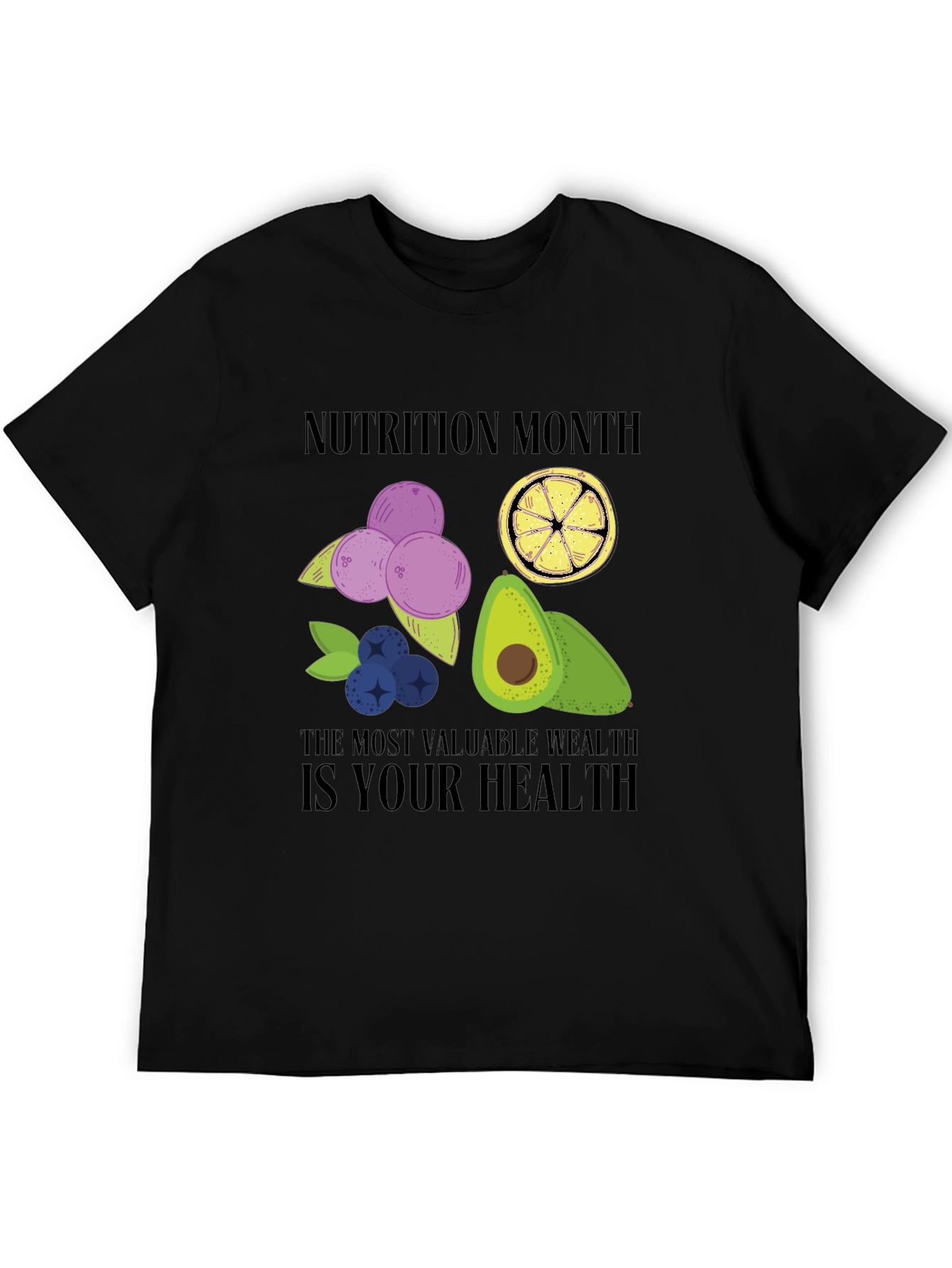 Black Nutrition Month T-Shirt: Healthy Wealth view 5