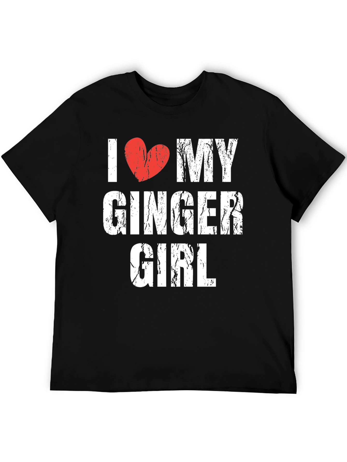 Black I Heart My Ginger Girl Tee - Distressed Graphic view 5