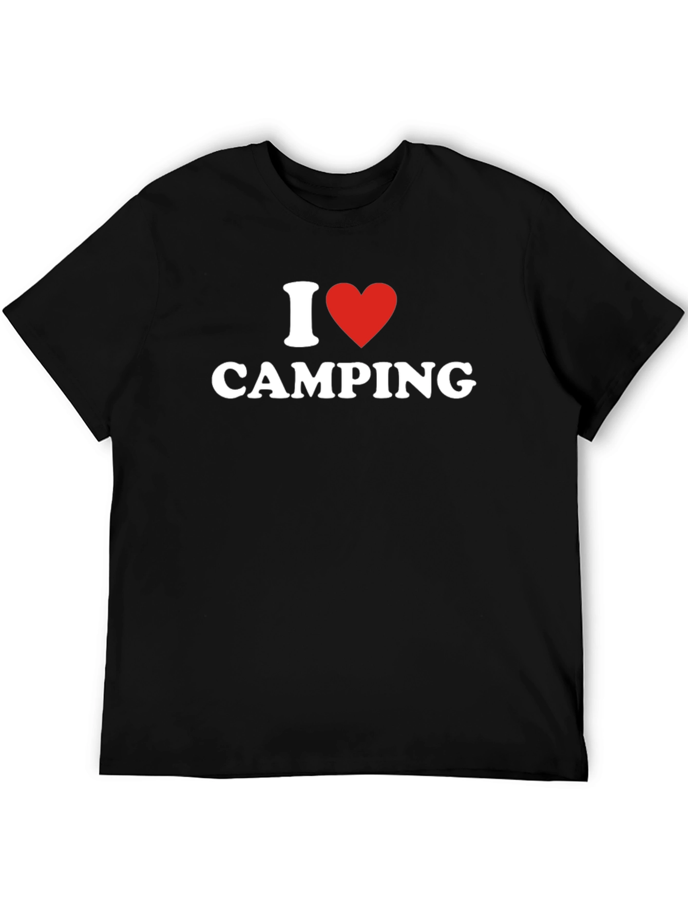 Black I Love Camping T-Shirt - Soft Cotton Graphic Tee view 5