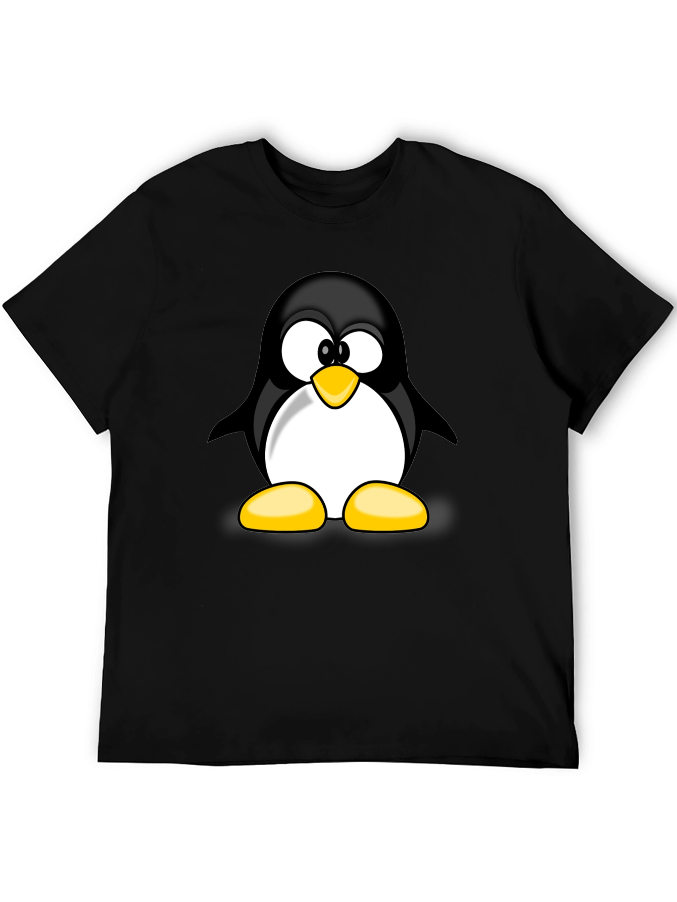 Black Penguin Graphic T-Shirt - Black Cotton Tee view 5