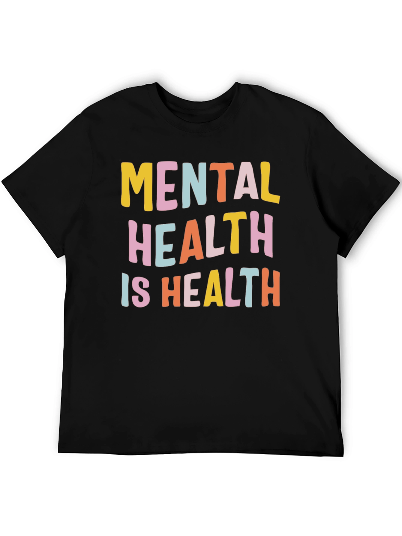 Black Mental Health Is Health Graphic Tee - Black view 5