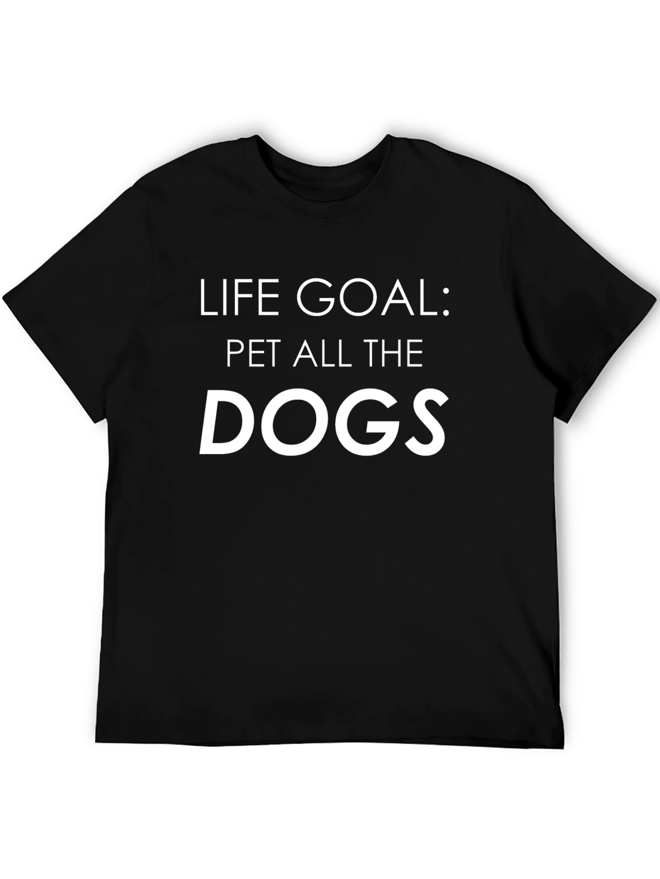 Black Life Goal: Pet All The Dogs Graphic T-Shirt view 5