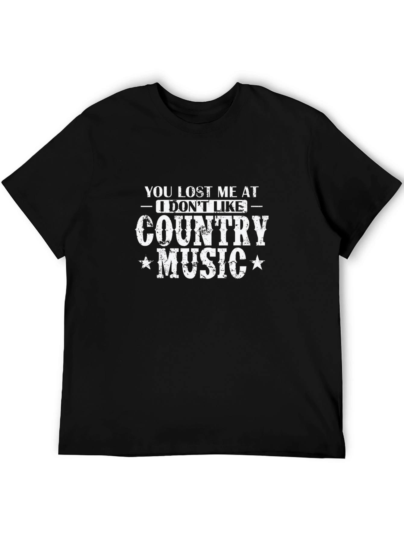 Black You Lost Me at Country Music Graphic Tee view 5