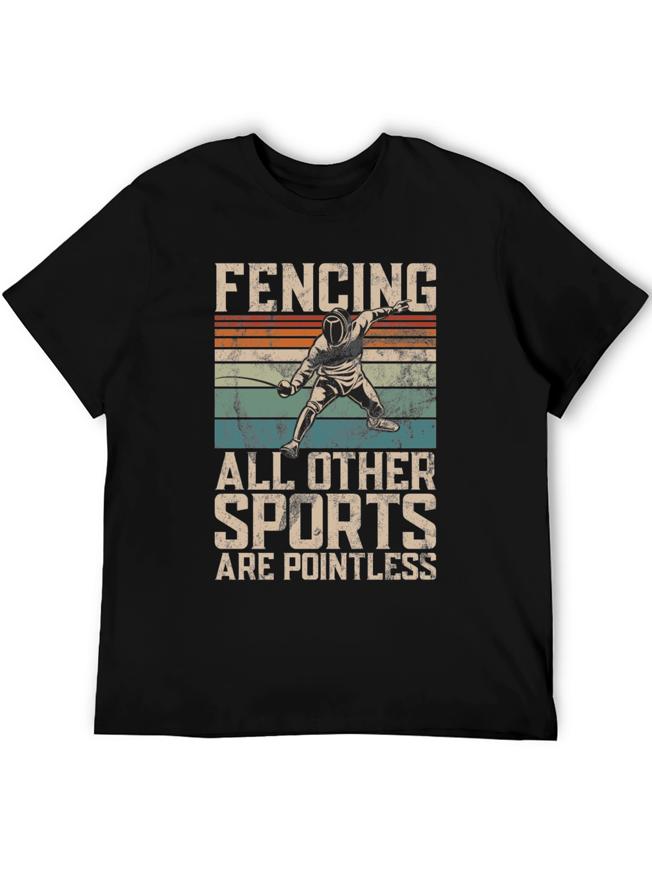 Black Fencing T-Shirt - All Other Sports Are Pointless view 5
