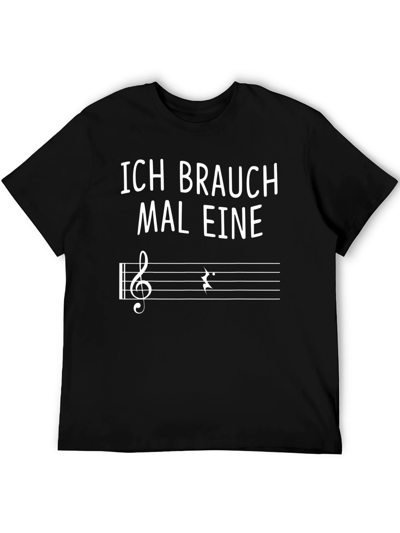 Black Ich Brauch Mal Eine Pause T-Shirt Music Note view 5