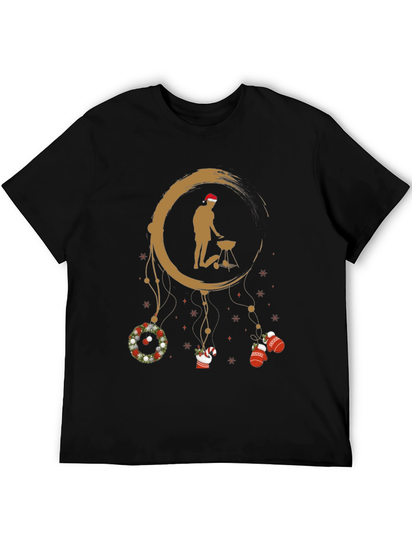 Black Holiday BBQ T-Shirt - Grill Master Dreamcatcher view 5