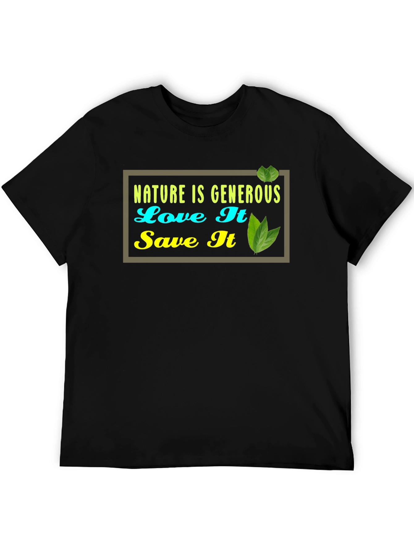 Black Nature is Generous Graphic Tee -  Eco-Friendly Style view 5