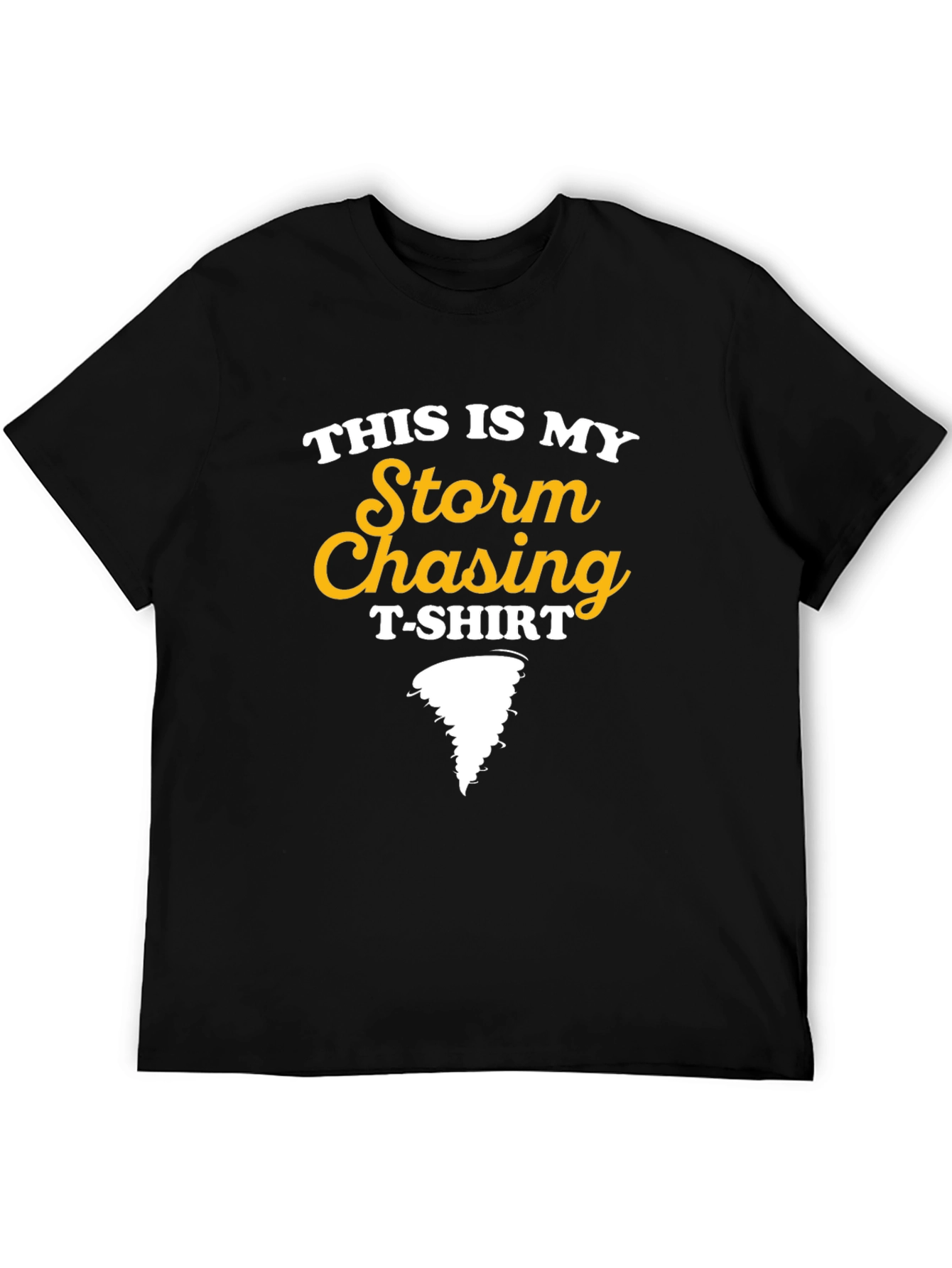 Black Storm Chasing T-Shirt - Novelty Weather Tee view 5