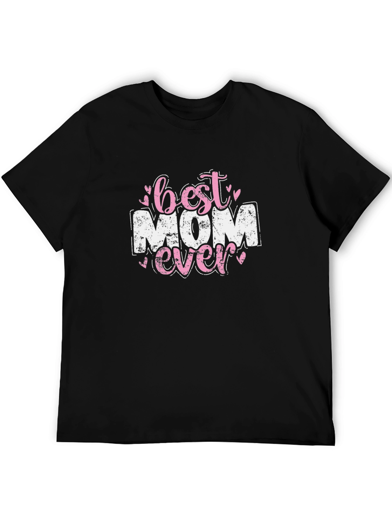 Black Best Mom Ever Graphic Tee - Black Cotton T-Shirt view 5