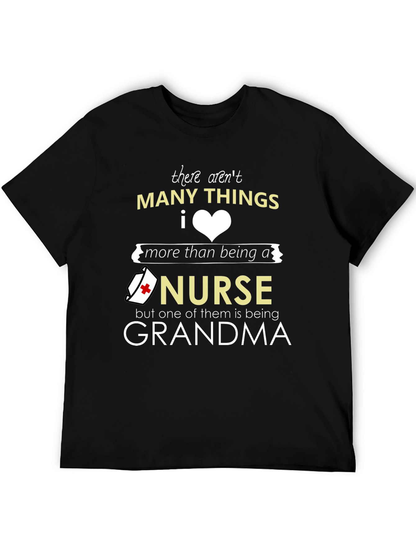 Black Nurse Grandma T-Shirt: Many Things I Love view 5