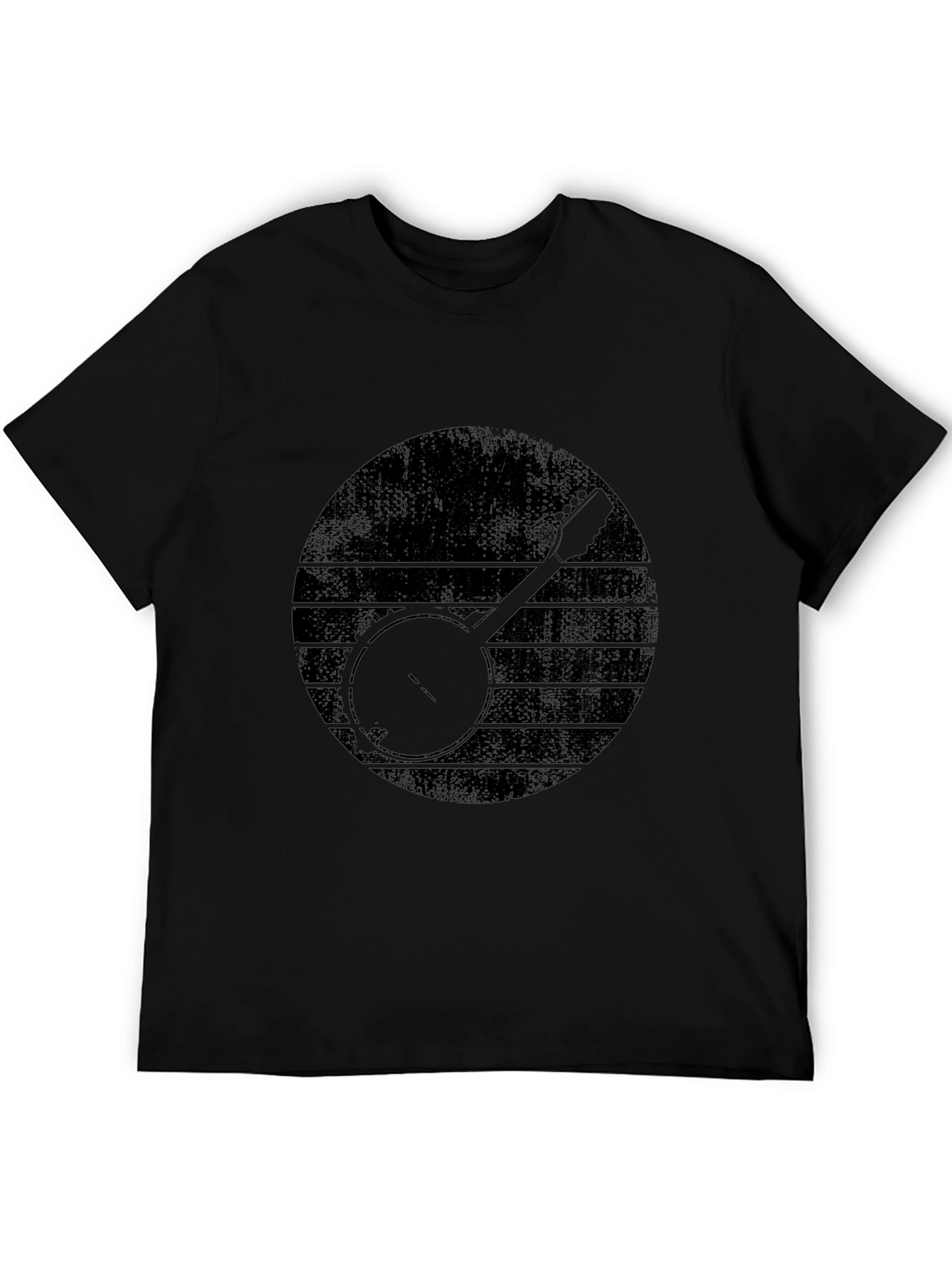Black Banjo Graphic Tee - Vintage Music Lover T-Shirt view 5