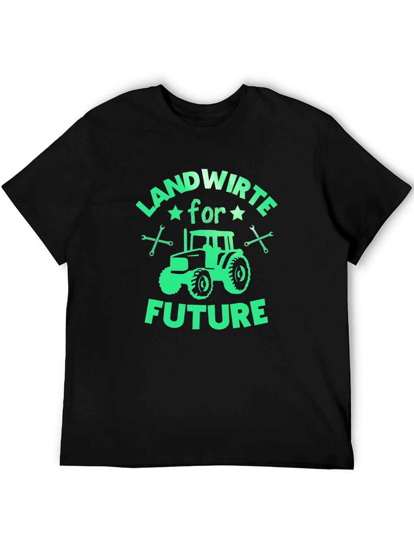 Black Landwirte for Future Graphic Tee - Tractor Design view 5