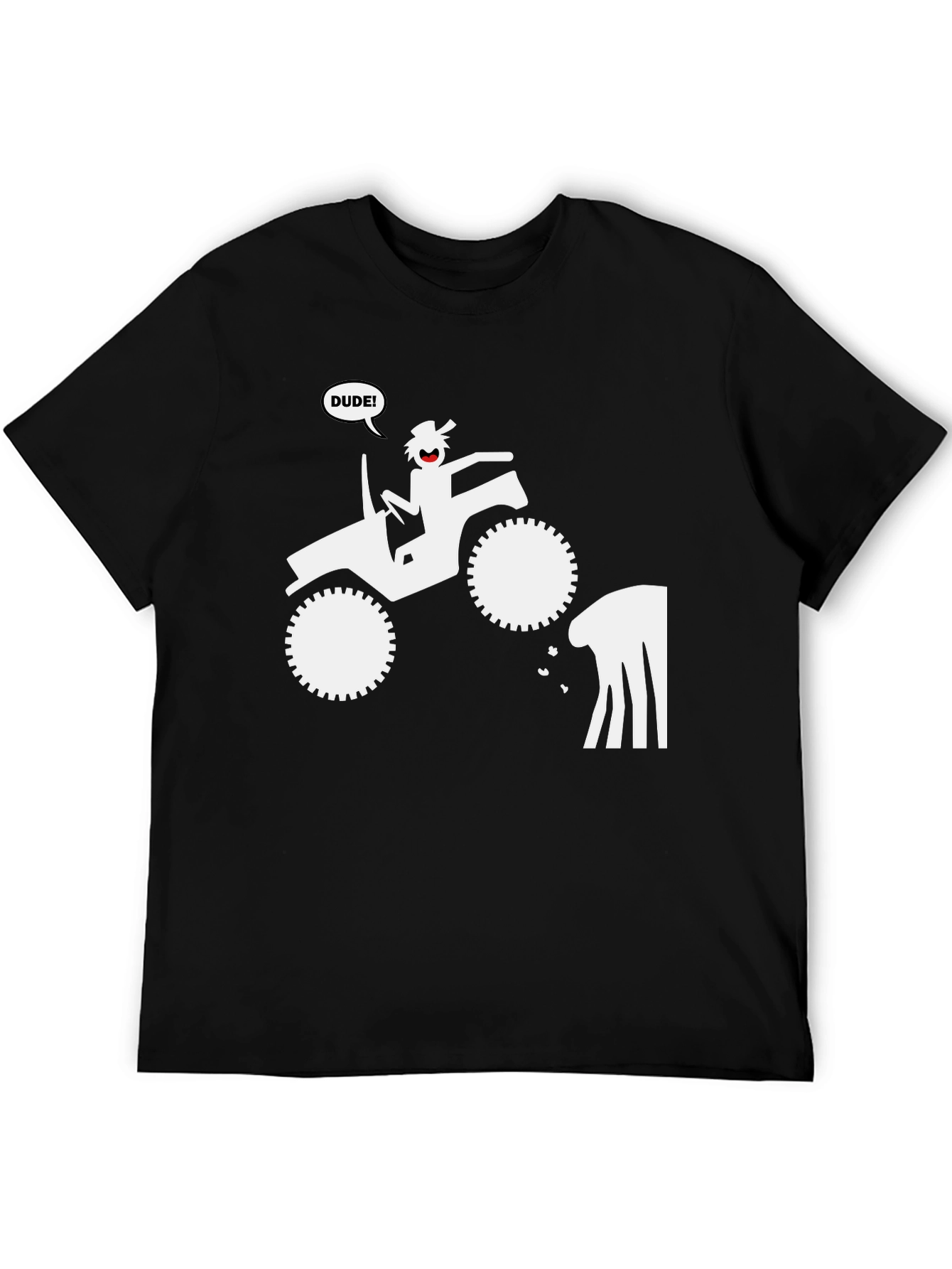 Black Dude Off-Roading T-Shirt view 5