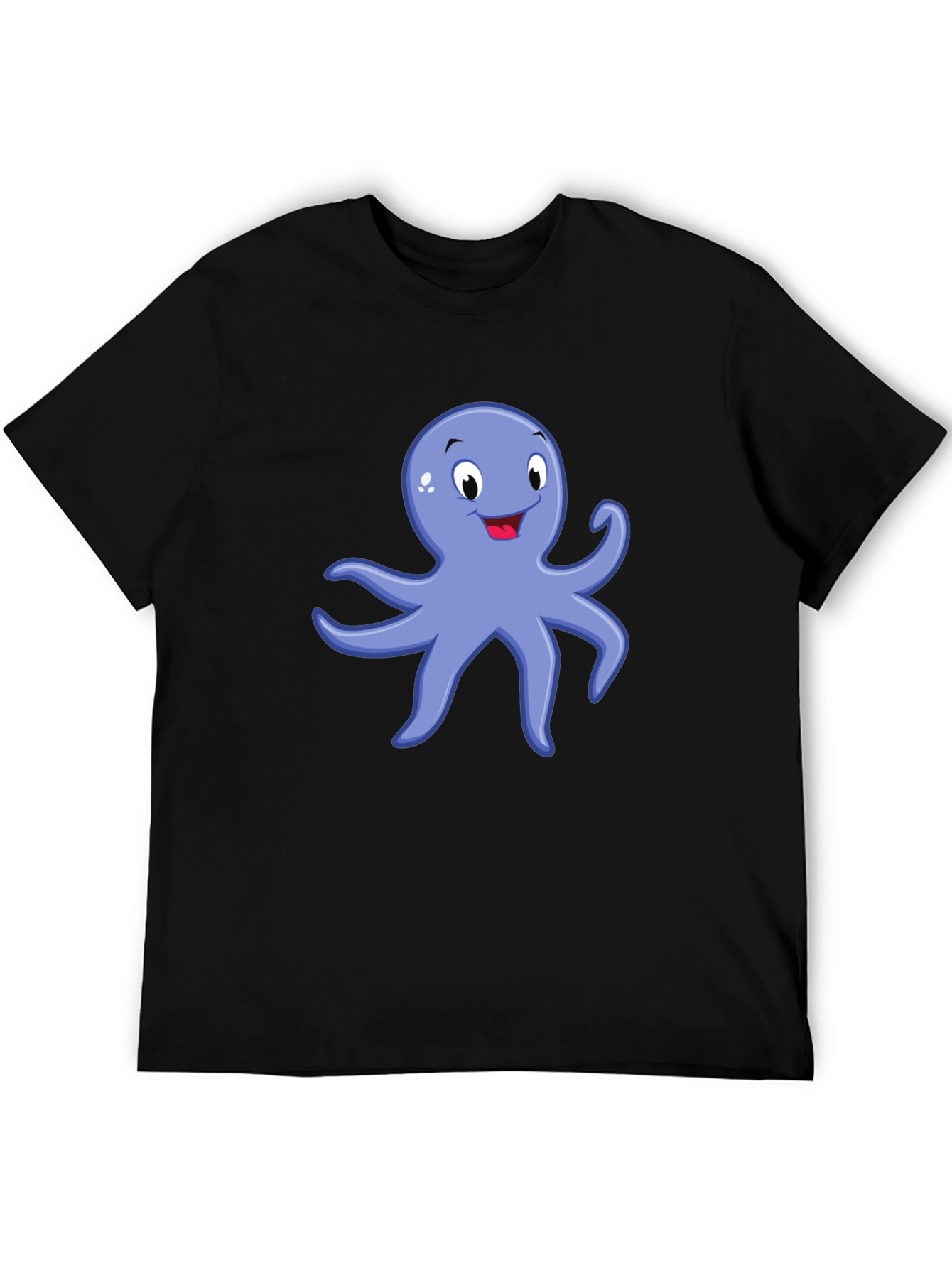 Black Octopus Graphic Tee - Black Cotton Blend view 5