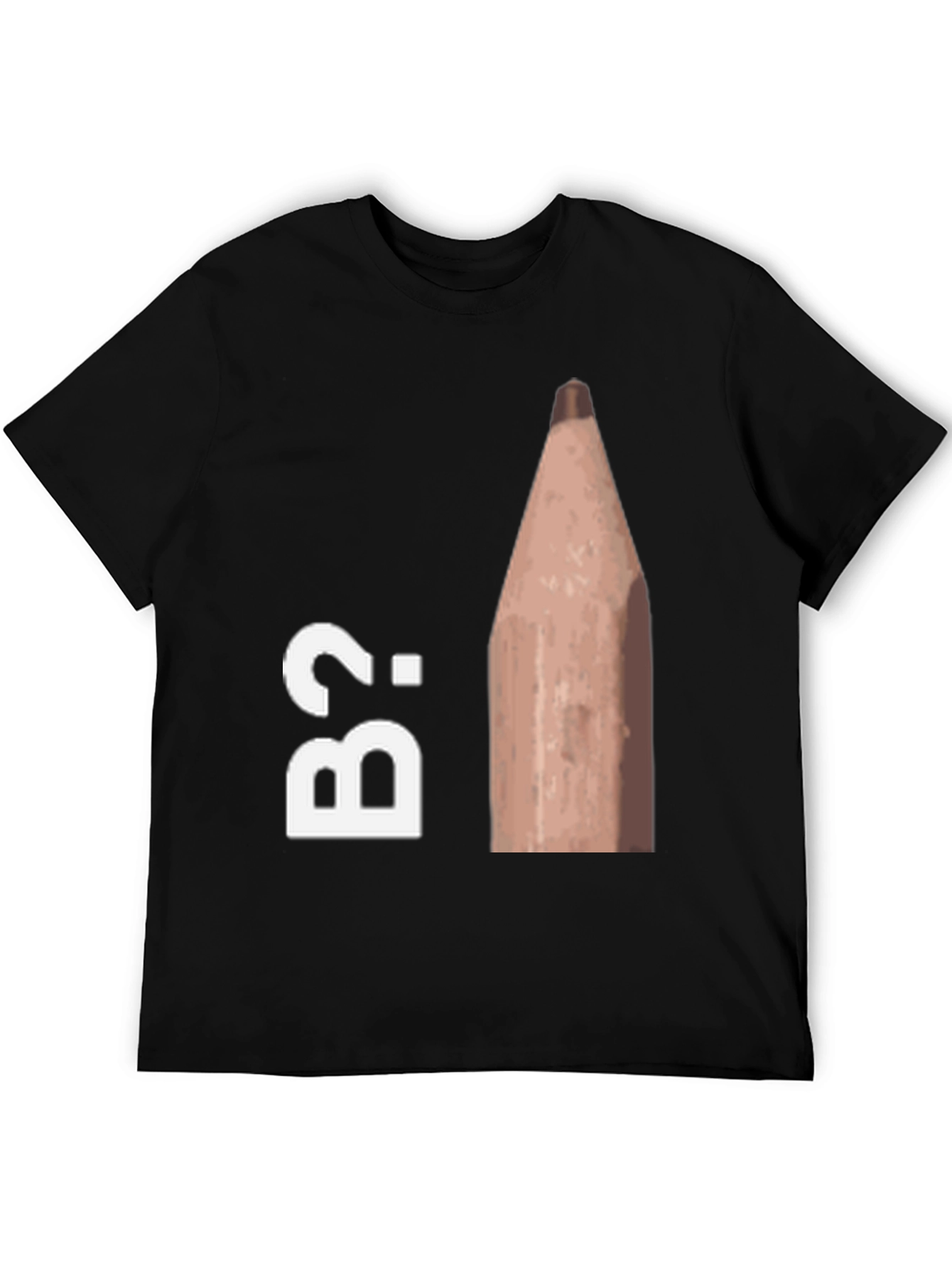 Black B2 Pencil Humor Graphic Tee view 5