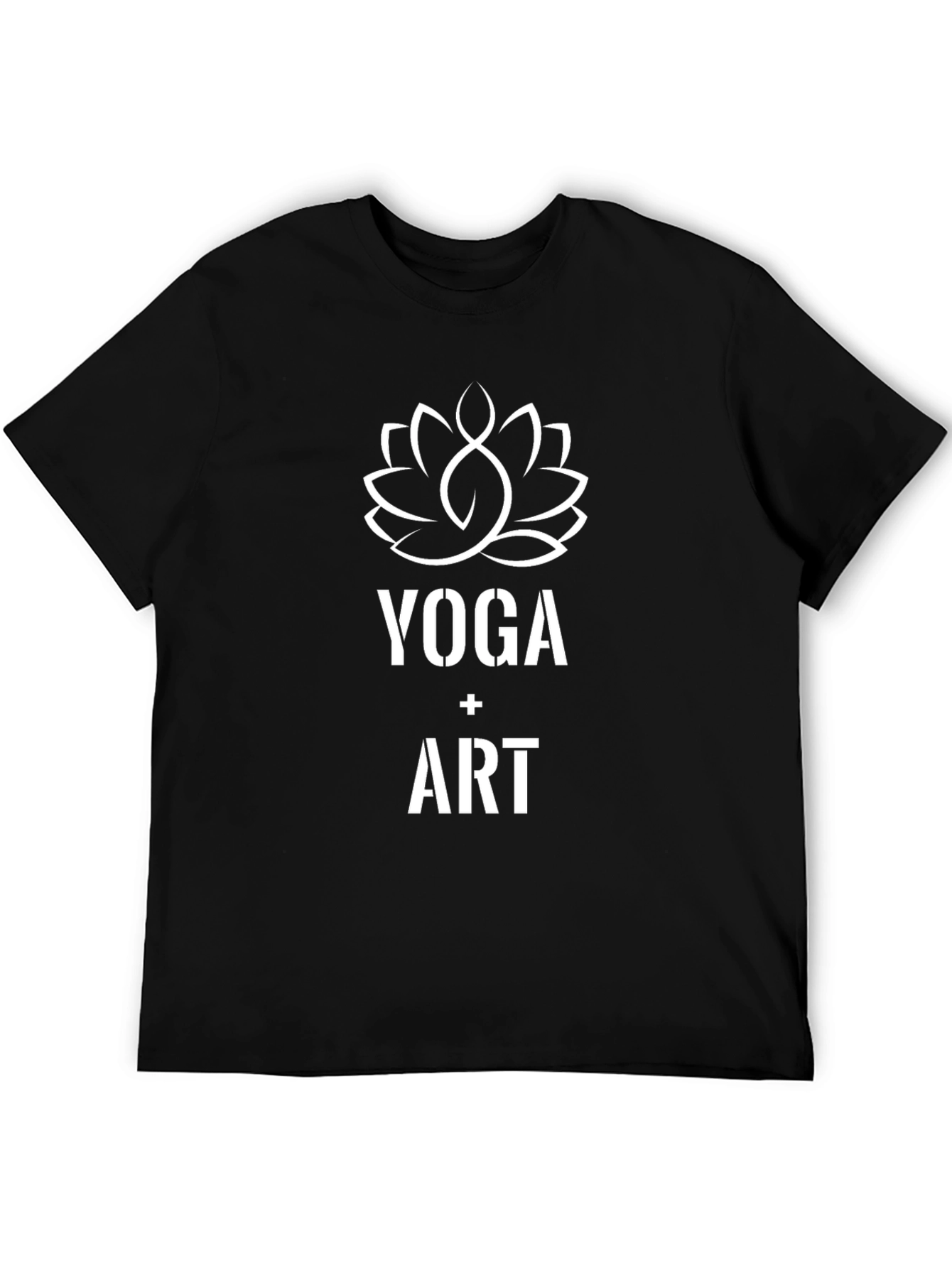 Yoga + Art T-Shirt - Black, Graphic Tee - 5
