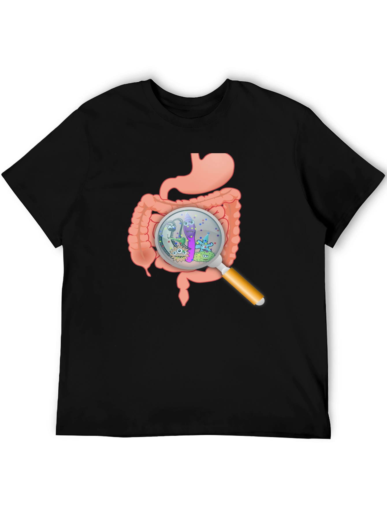 Black Gut Bacteria Graphic T-Shirt view 5