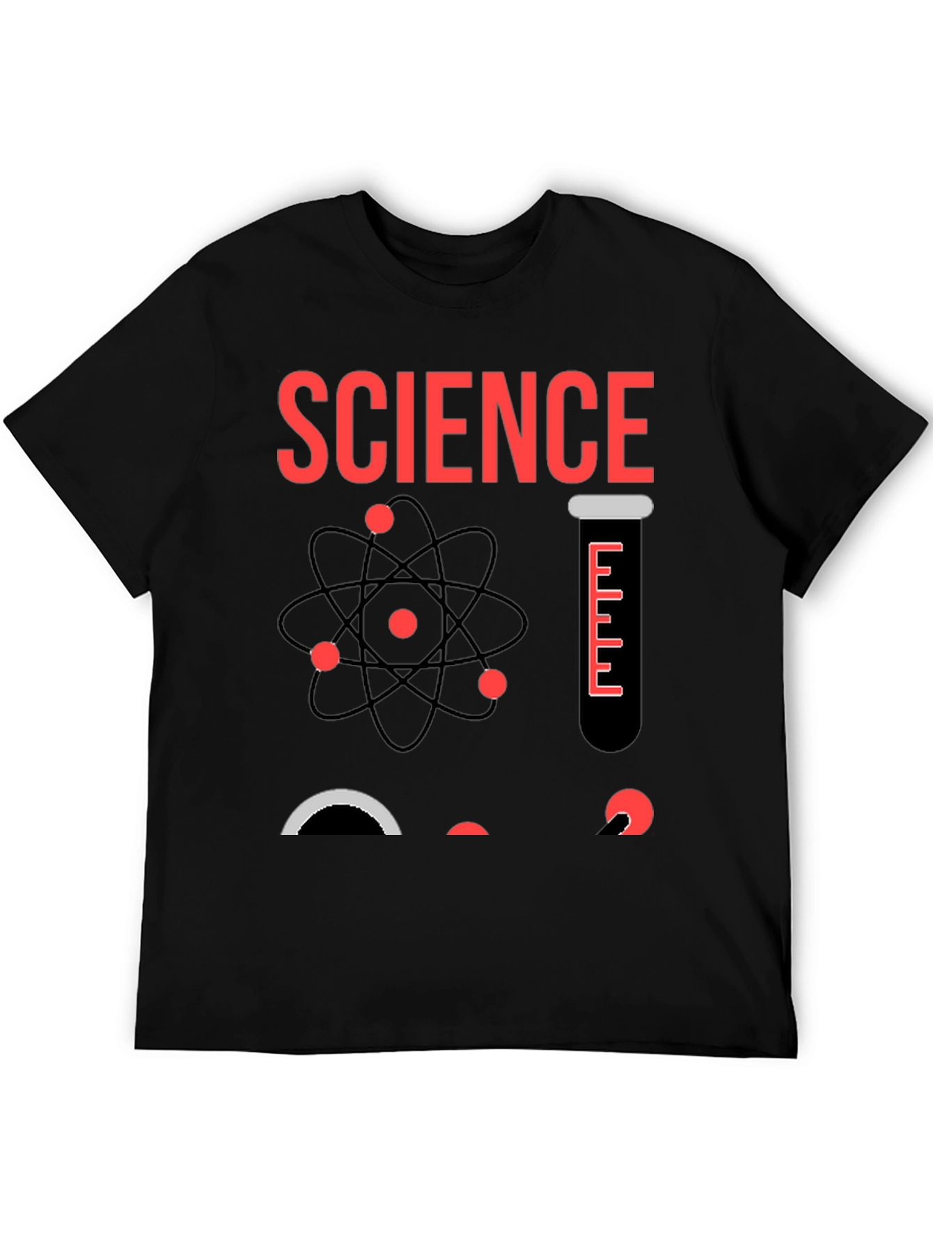 Black Science Graphic T-Shirt - Black Cotton Blend view 5