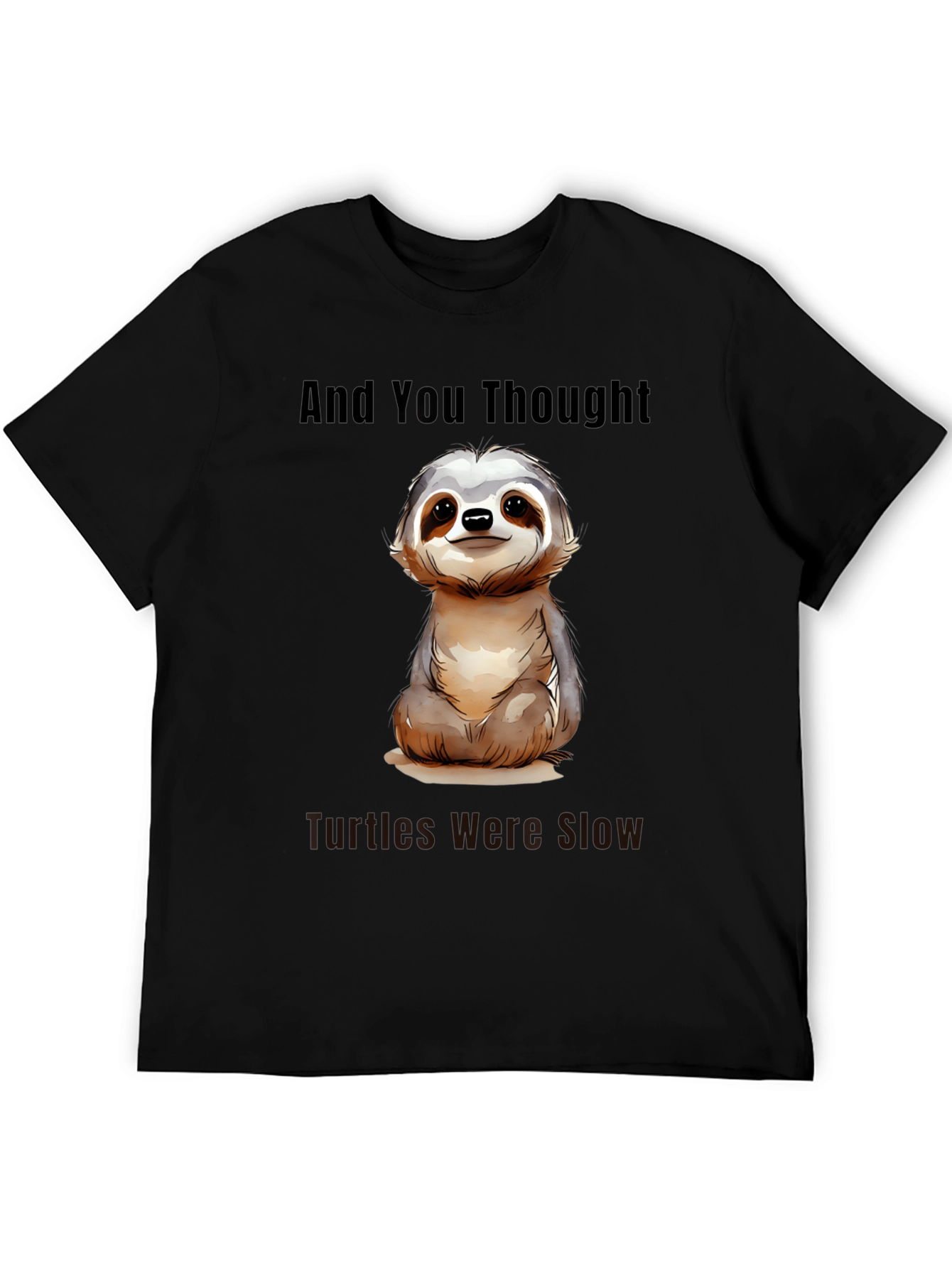 Black Sloth Graphic Tee - And You Thought Turtles Were Slow view 5