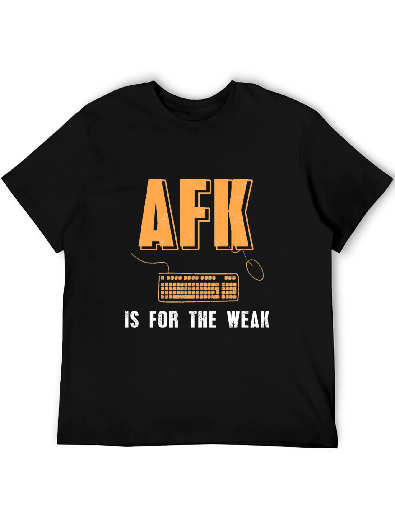 Black AFK is for the Weak Gamer T-Shirt view 5