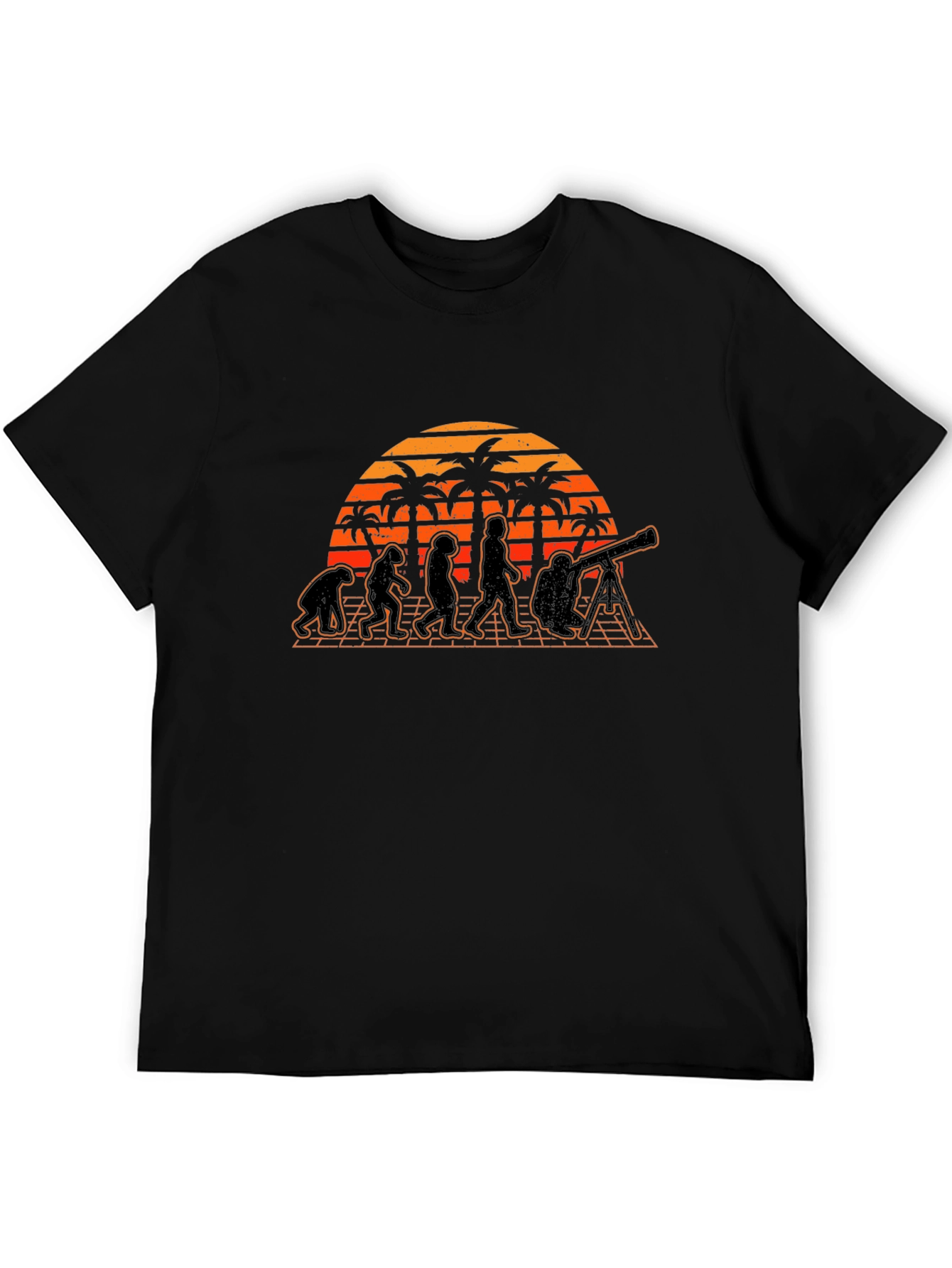 Black Evolution of Astronomer Sunset Tee view 5