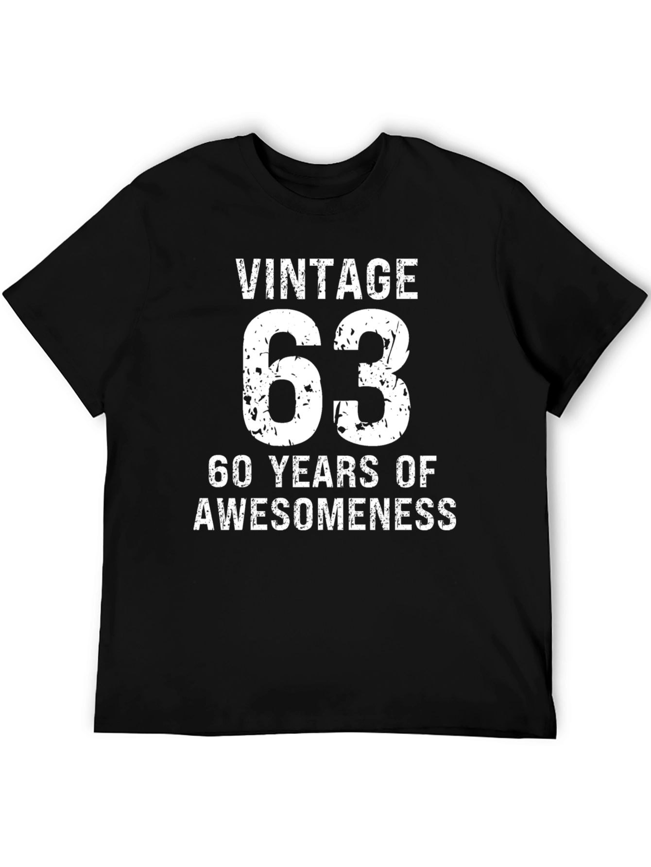 Black Vintage 63 Awesomeness T-Shirt view 5