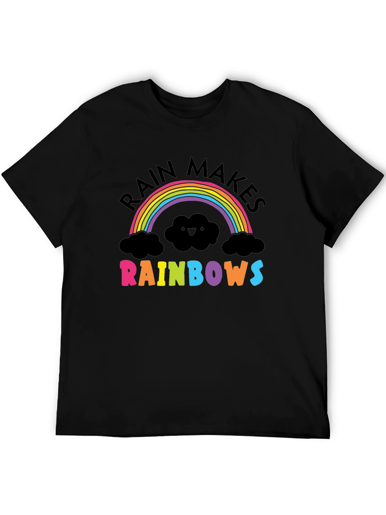Black Rain Makes Rainbows Graphic T-Shirt view 5