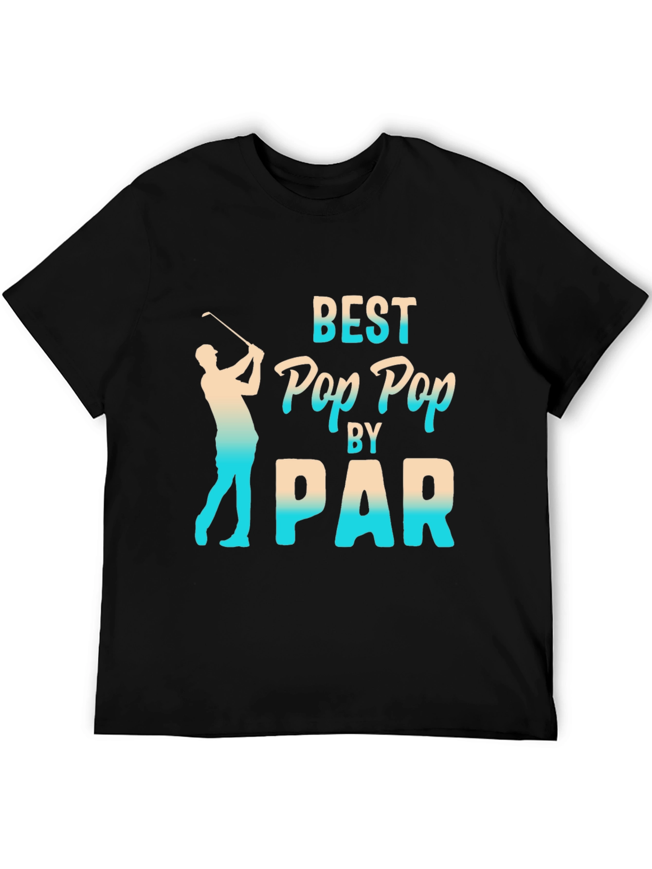 Black Best Pop Pop by Par T-Shirt - Golf Lover Gift view 5