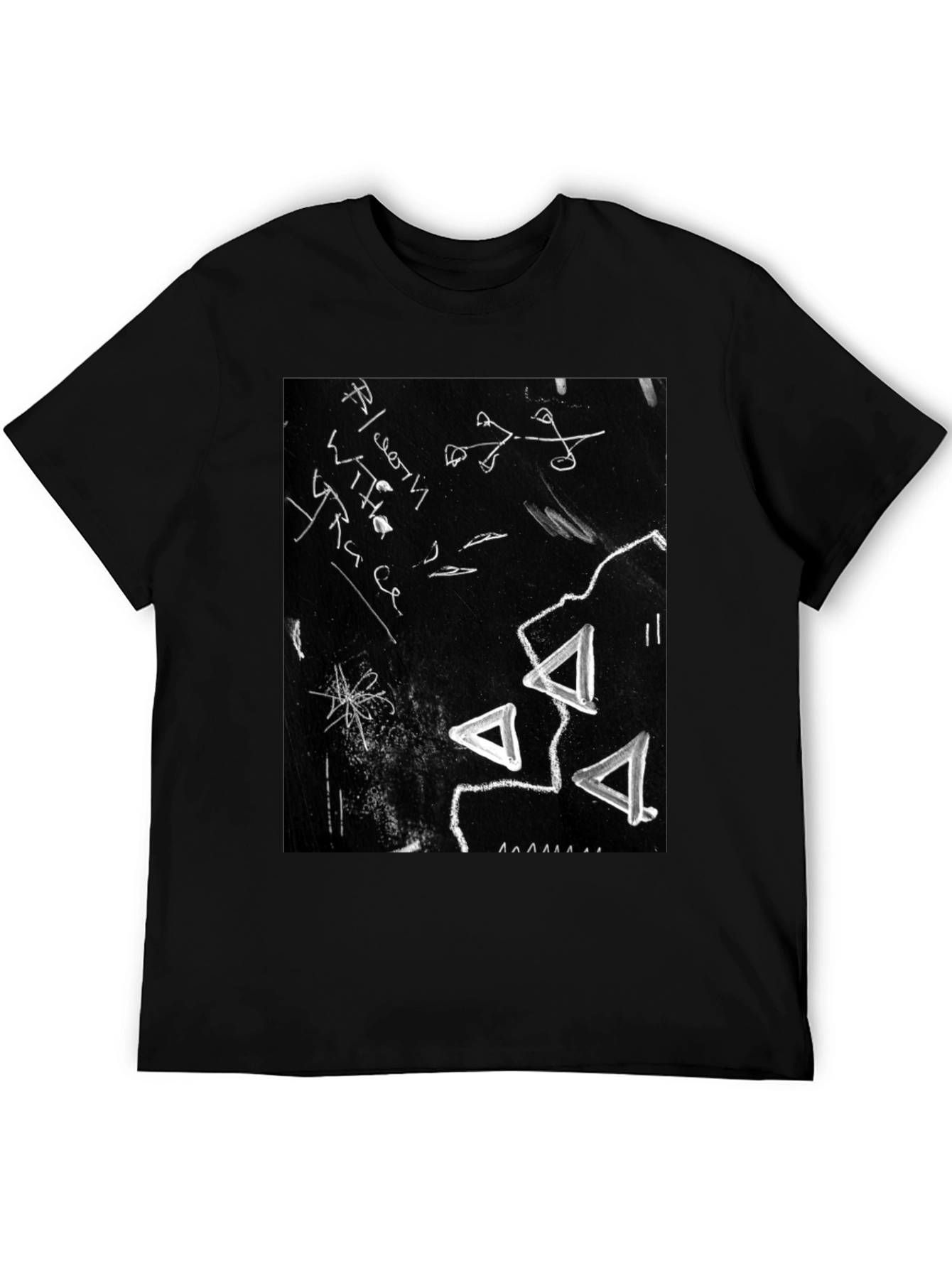 Black Abstract Black Graphic Tee view 5
