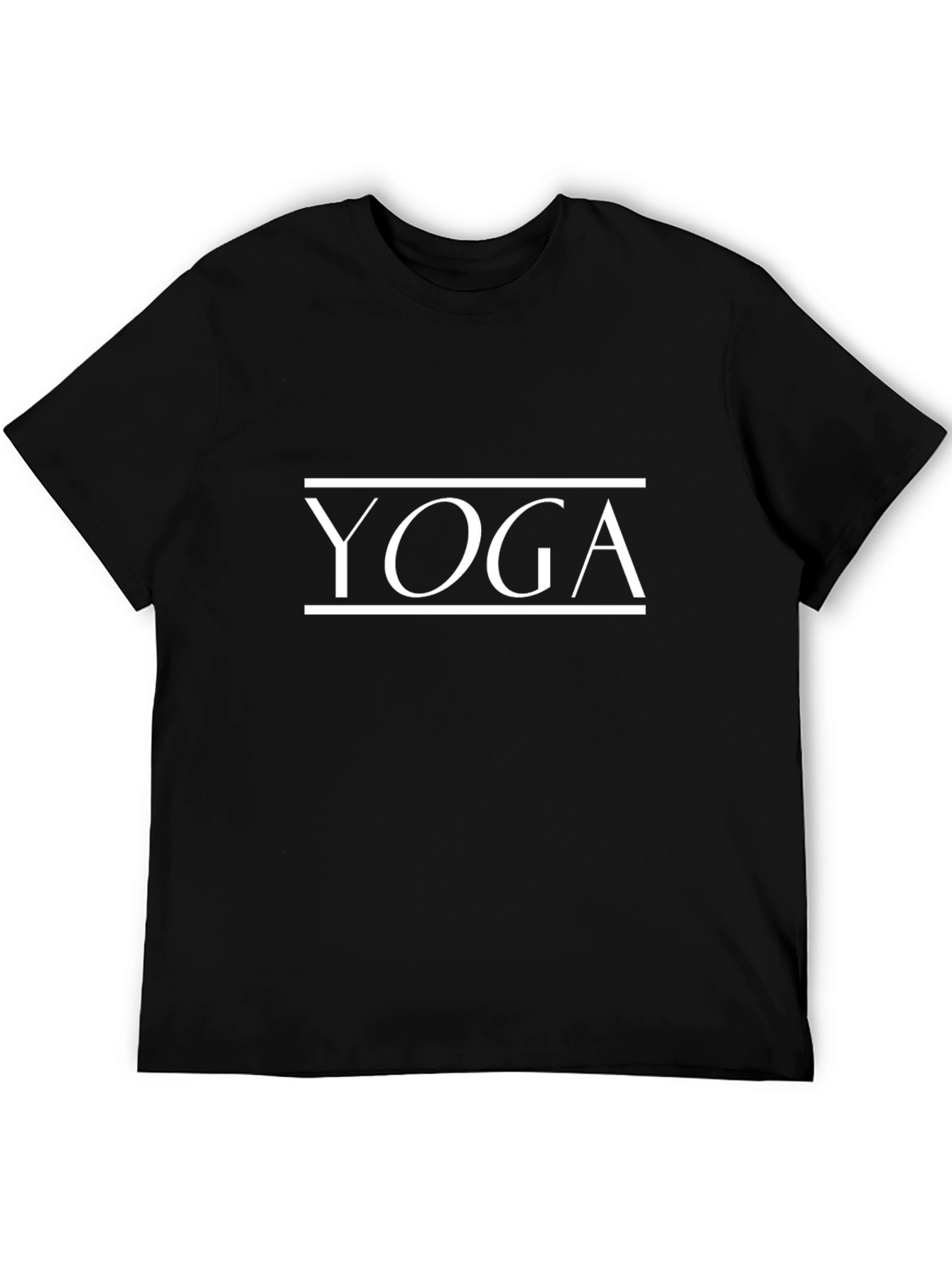 Black Yoga Graphic Tee - Black Cotton T-Shirt view 5