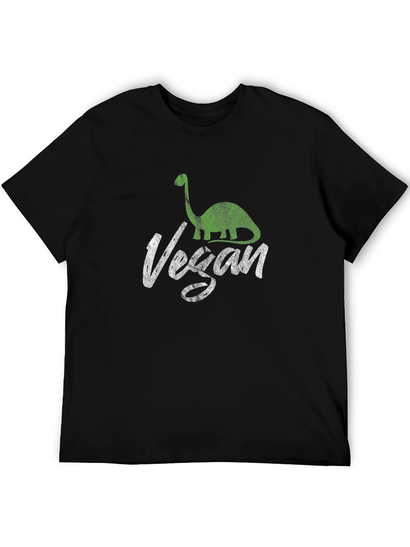 Black Vegan Dinosaur T-Shirt - Retro Style Graphic Tee view 5