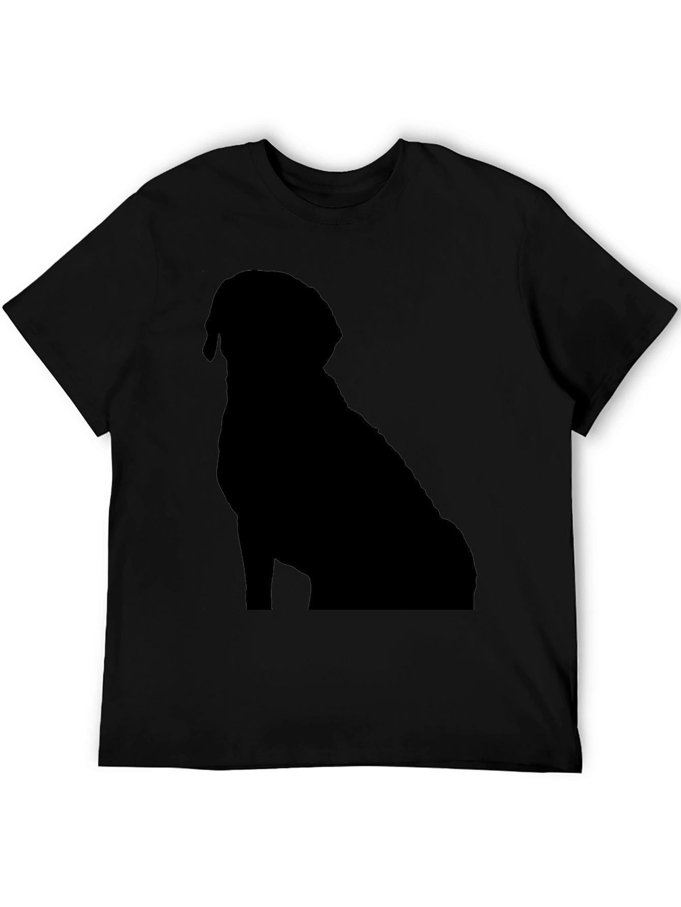 Black Dog Silhouette Black T-Shirt | Pet Lover Apparel view 5