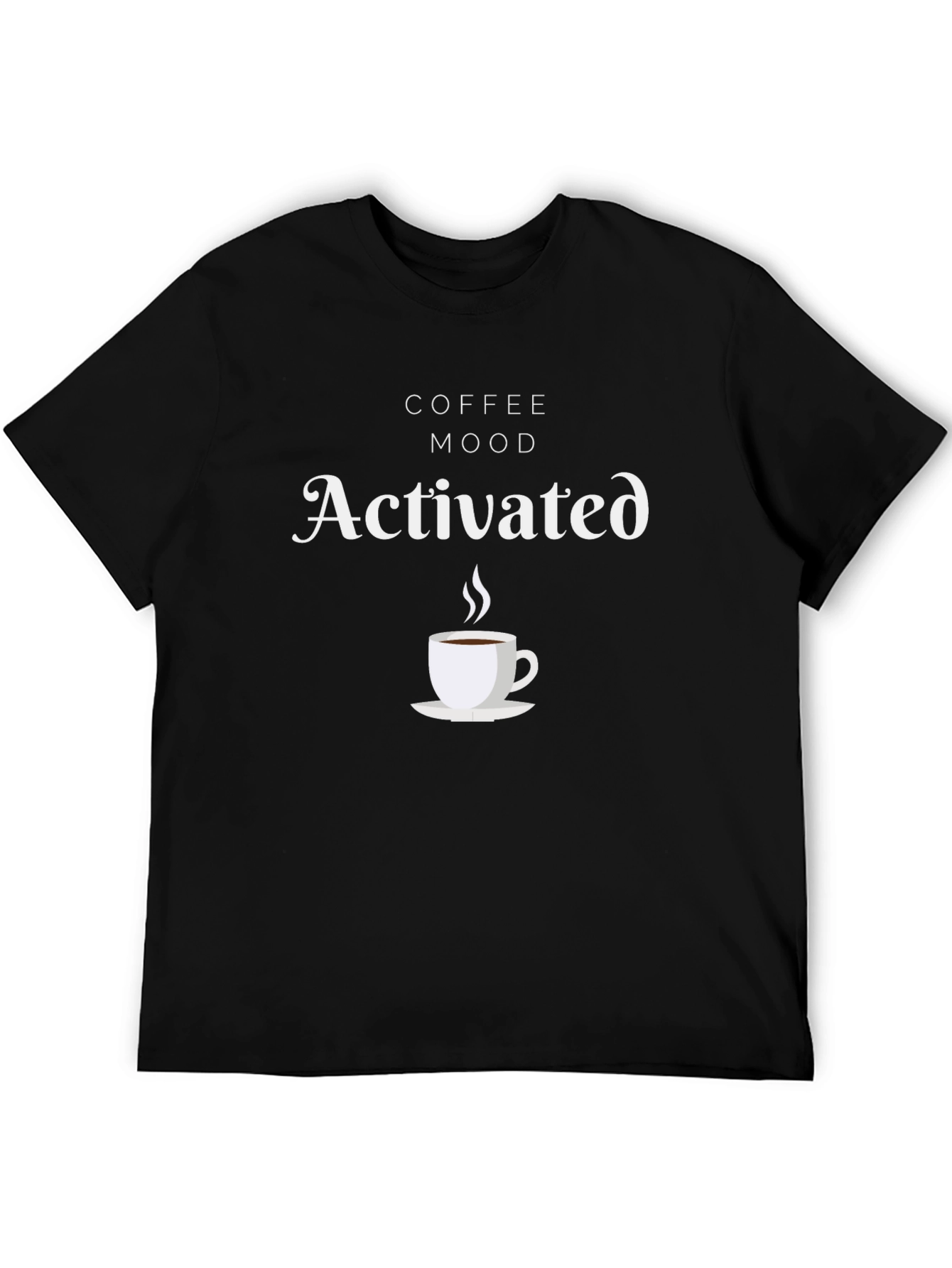 Black Coffee Mood Activated Black T-Shirt view 5