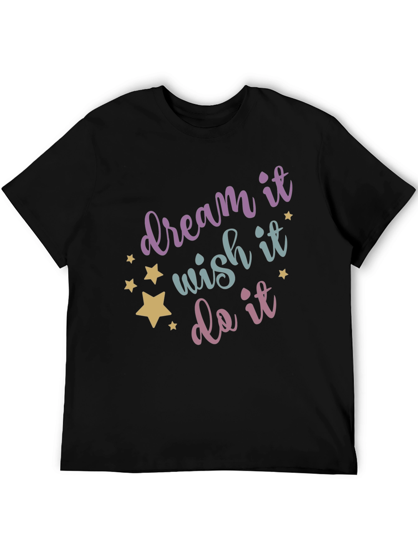 Black Dream Wish Do It Graphic Tee - Black view 5