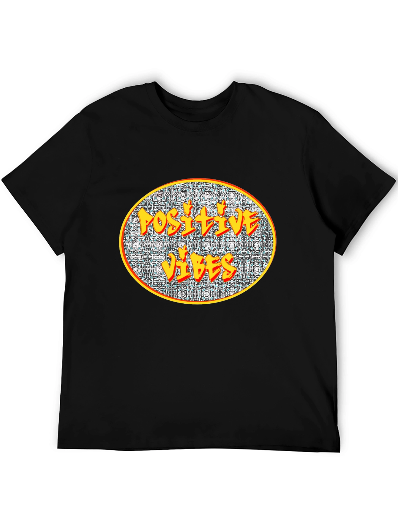 Black Positive Vibes Graphic Tee - Stylish Comfort view 5
