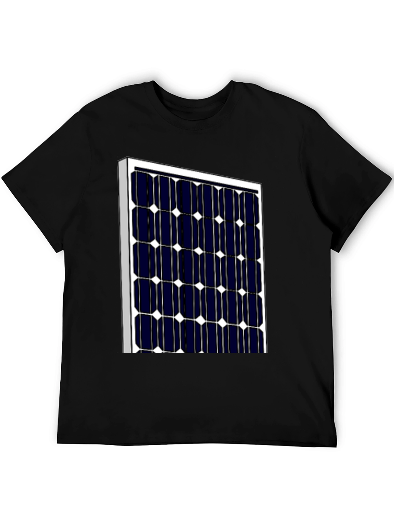 Black Solar Panel Graphic T-Shirt - Eco-Friendly Style view 5