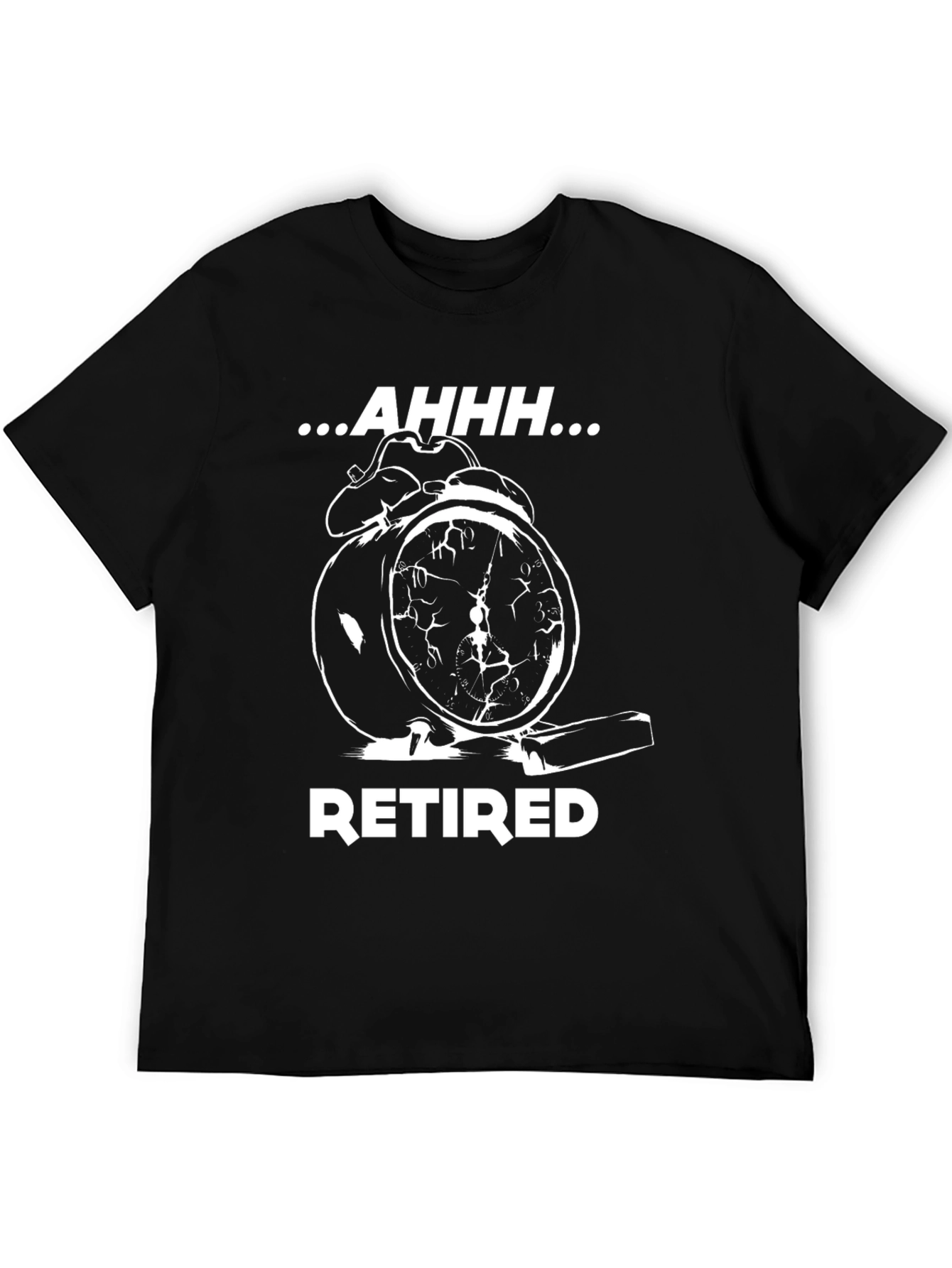 Black Retired Alarm Clock T-Shirt view 5