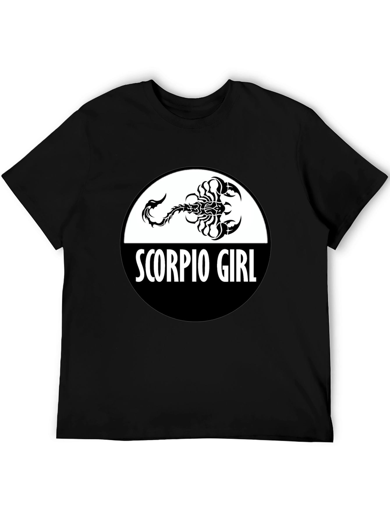 Black Scorpio Girl Zodiac Sign T-Shirt - Black view 5