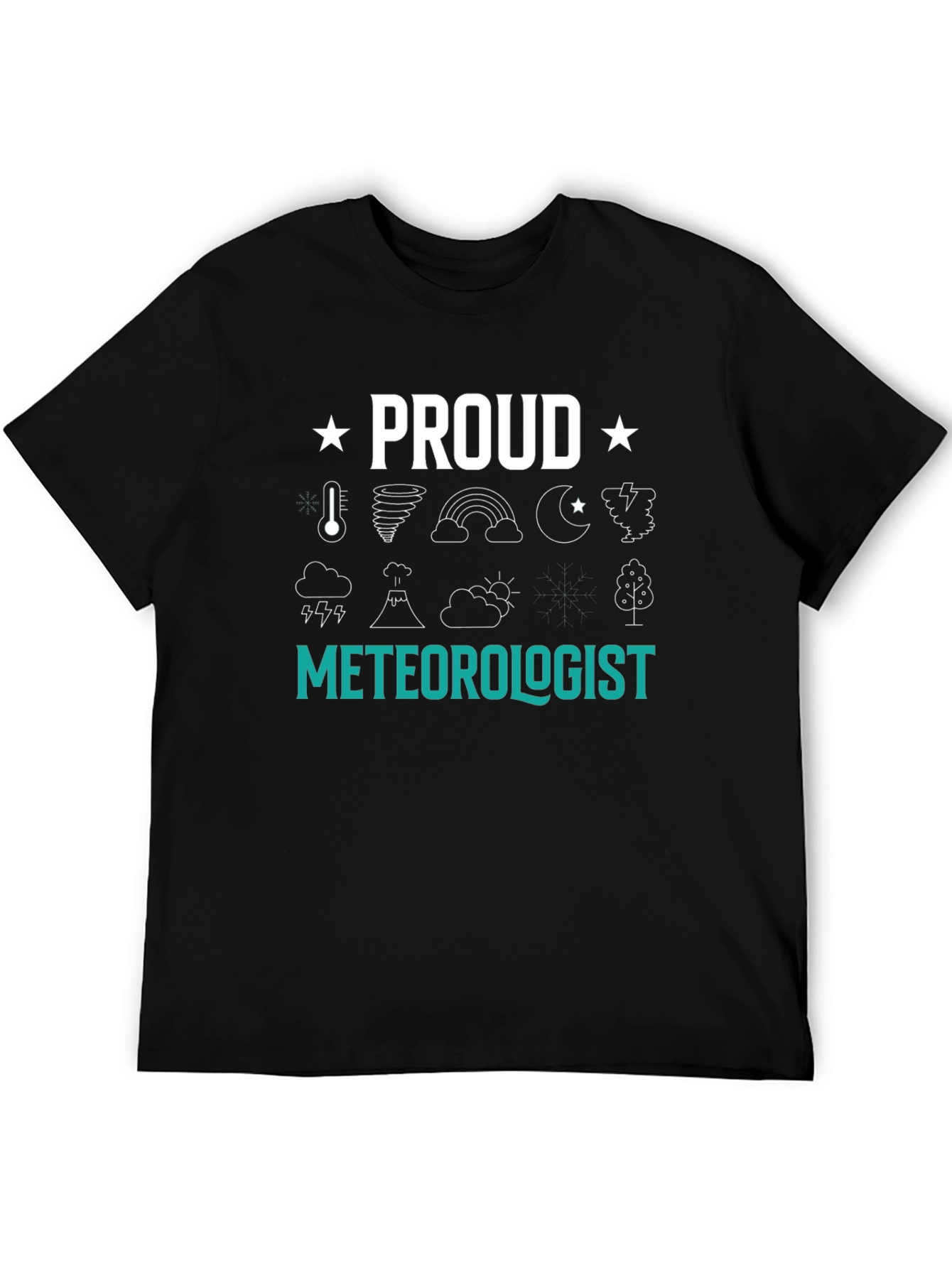Black Proud Meteorologist Graphic T-Shirt view 5