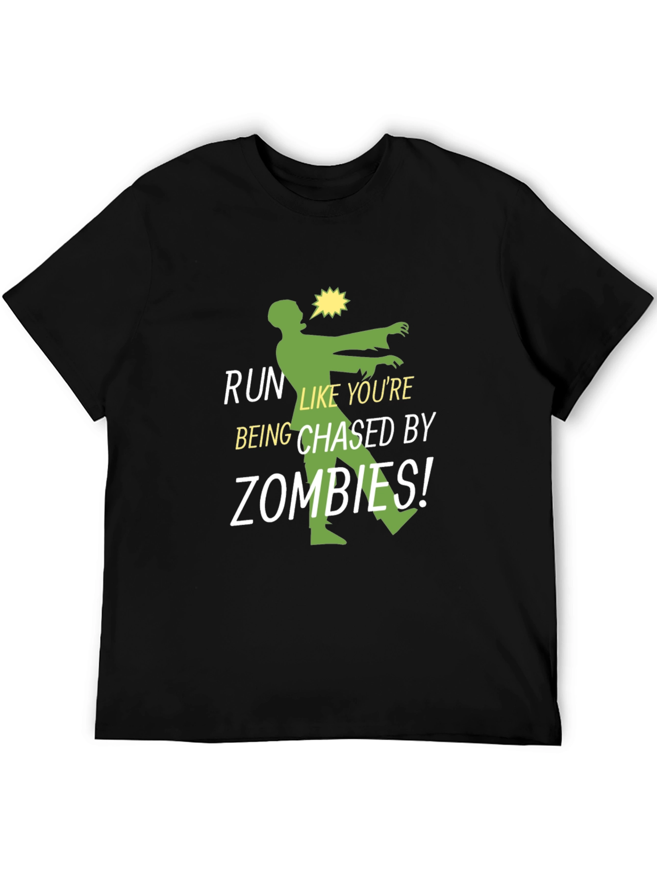 Black Run Like You're Chased By Zombies T-Shirt view 5