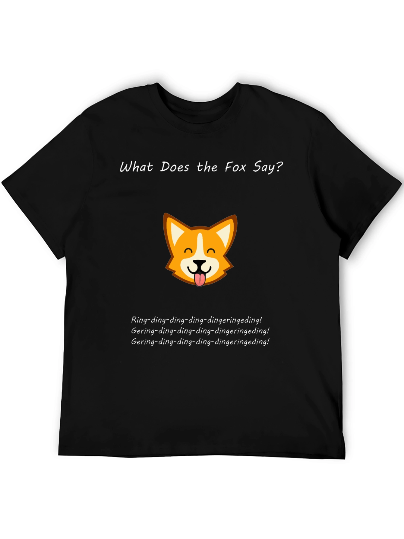 Black What Does the Fox Say Black T-Shirt view 5