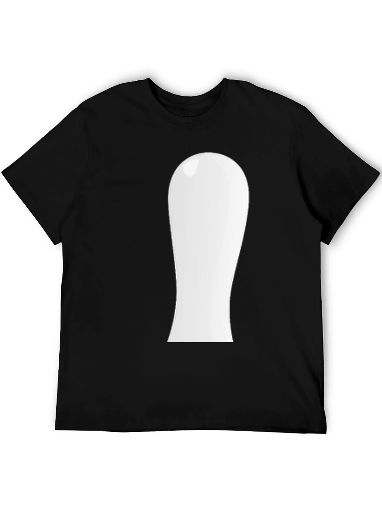 Black Novelty White Blob Graphic Black T-Shirt view 5
