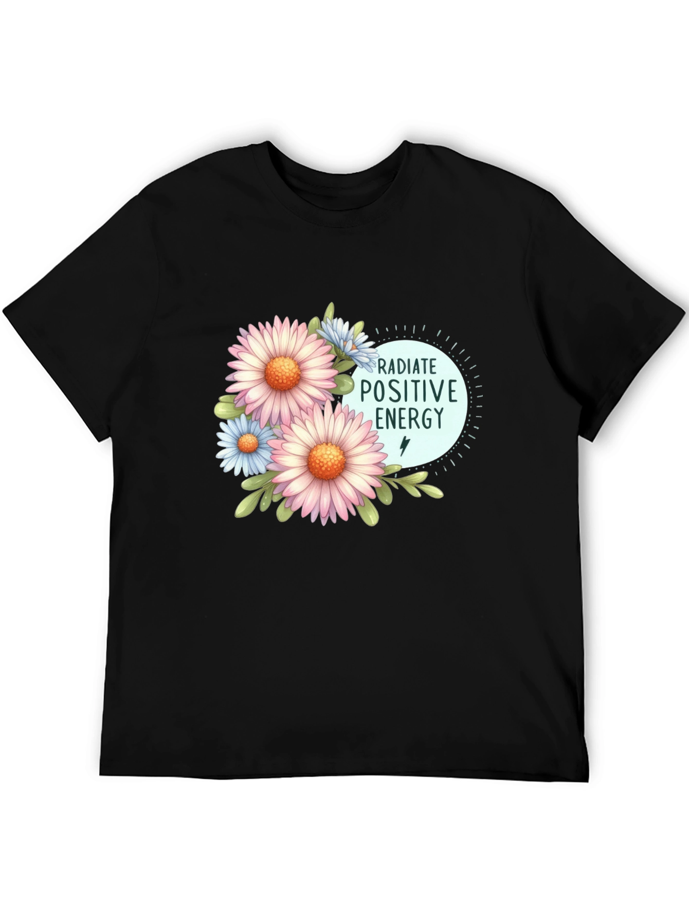 Black Radiate Positive Energy Floral T-Shirt view 5