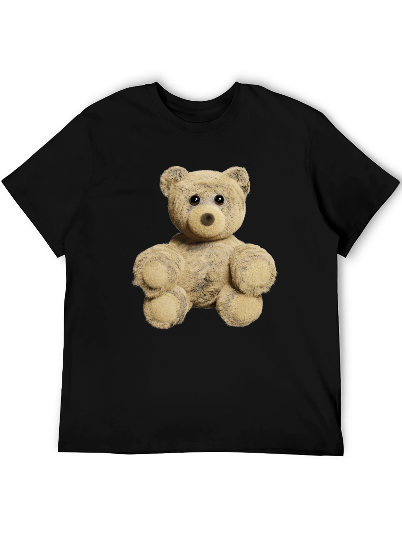 Black Teddy Bear Graphic Tee - Soft Plush Design view 5