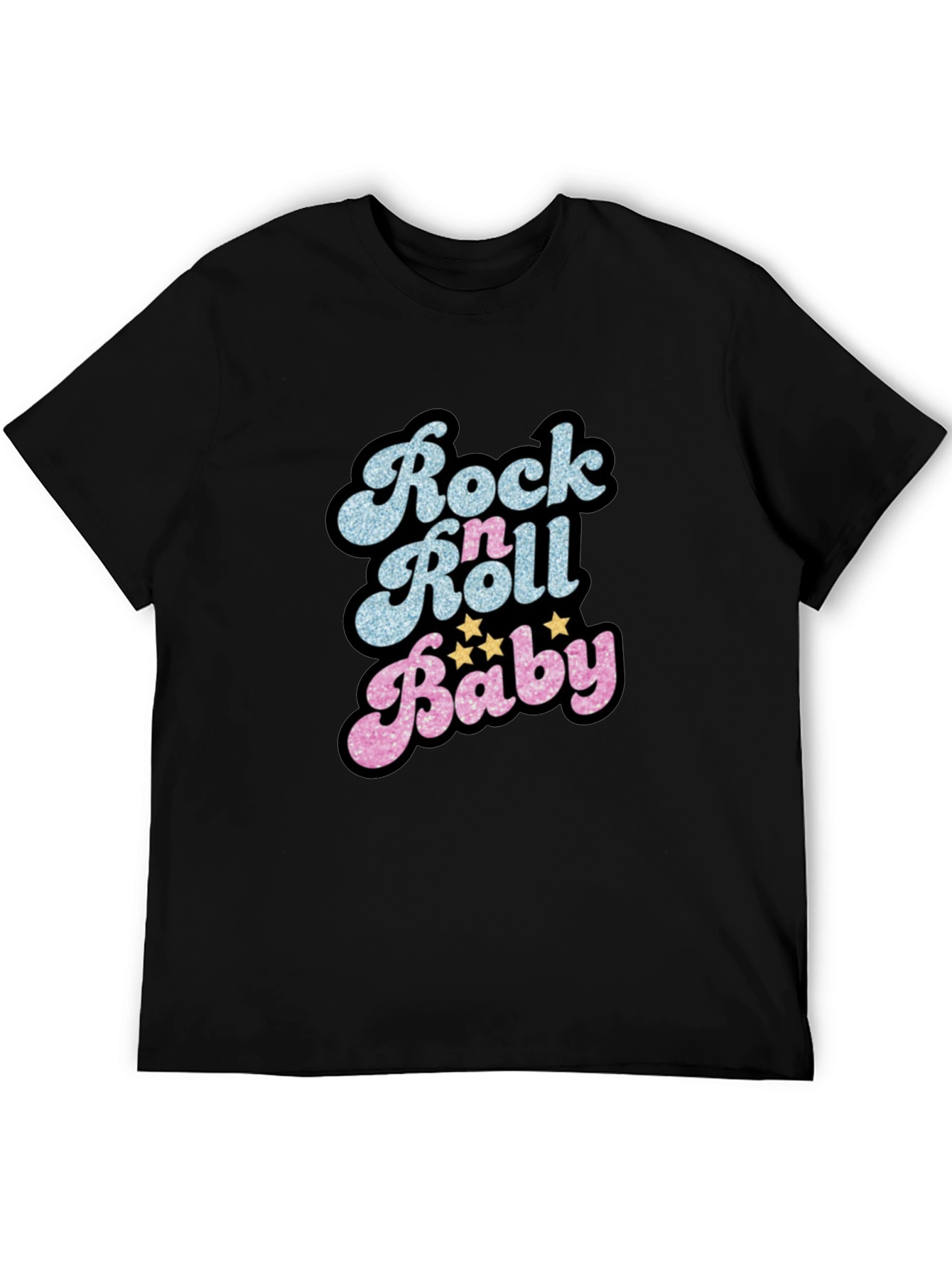 Black Rock n Roll Baby Graphic T-Shirt - Retro Style view 5