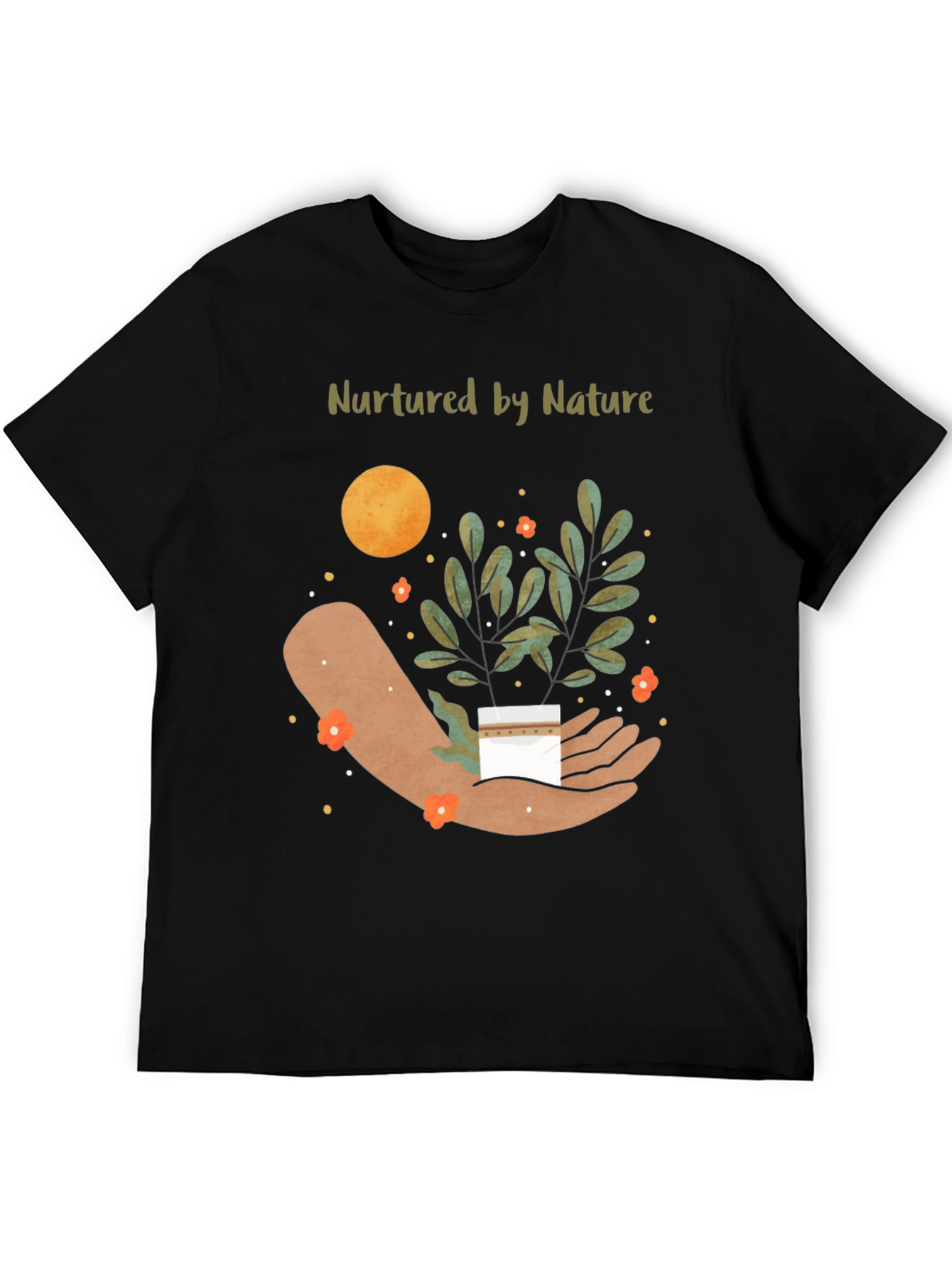 Black Nurtured By Nature Graphic T-Shirt view 5